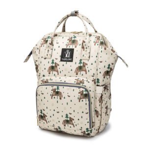 Fashion durable diaper backpack with printing pattern