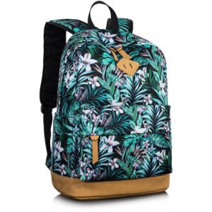 Aulandi Leaper Floral Laptop Backpack Bookbag for Teens College Daypack Travel Bag