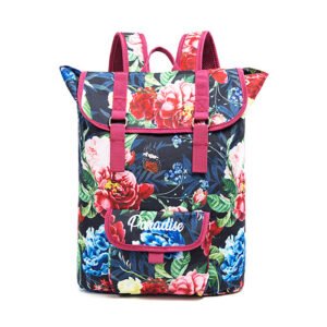 Aulandi hot selling flower printing colorful women backpack fashion custom backpack for travel